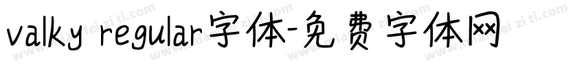 valky regular字体字体转换